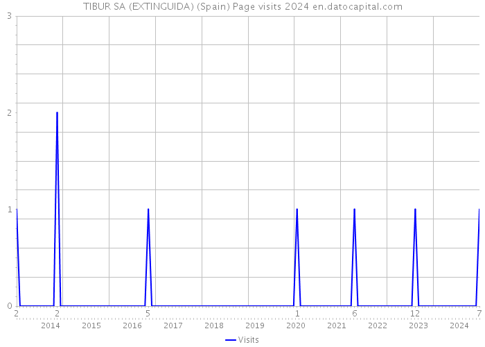 TIBUR SA (EXTINGUIDA) (Spain) Page visits 2024 