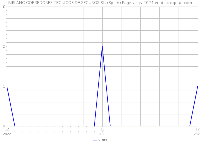 RIBLANC CORREDORES TECNICOS DE SEGUROS SL. (Spain) Page visits 2024 