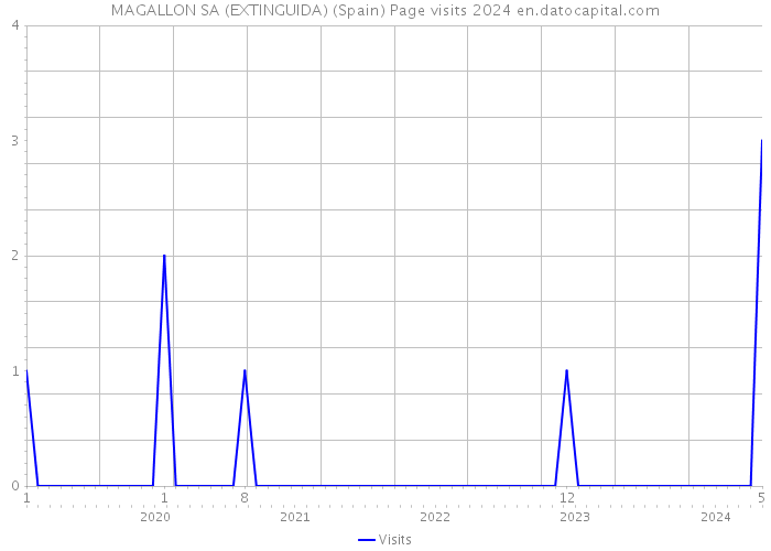 MAGALLON SA (EXTINGUIDA) (Spain) Page visits 2024 