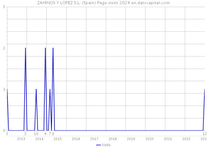ZAHINOS Y LOPEZ S.L. (Spain) Page visits 2024 
