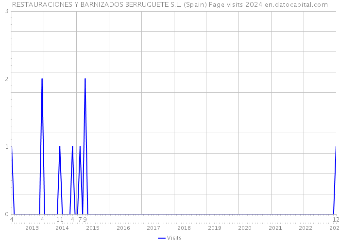 RESTAURACIONES Y BARNIZADOS BERRUGUETE S.L. (Spain) Page visits 2024 