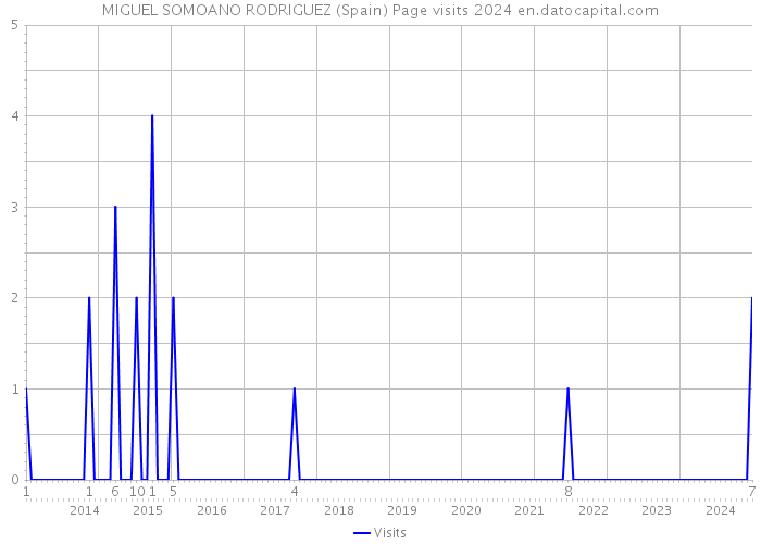 MIGUEL SOMOANO RODRIGUEZ (Spain) Page visits 2024 