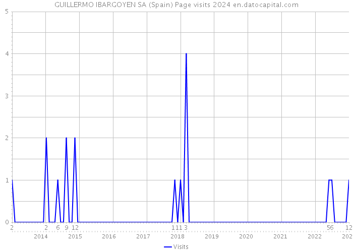 GUILLERMO IBARGOYEN SA (Spain) Page visits 2024 