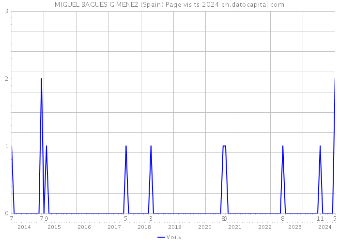 MIGUEL BAGUES GIMENEZ (Spain) Page visits 2024 