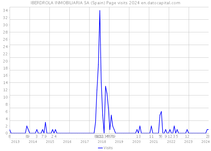 IBERDROLA INMOBILIARIA SA (Spain) Page visits 2024 