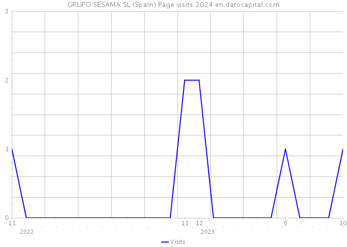 GRUPO SESAMA SL (Spain) Page visits 2024 