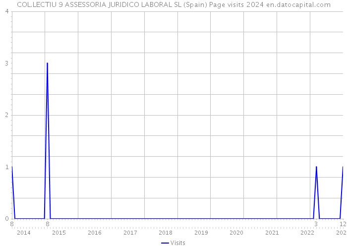 COL.LECTIU 9 ASSESSORIA JURIDICO LABORAL SL (Spain) Page visits 2024 