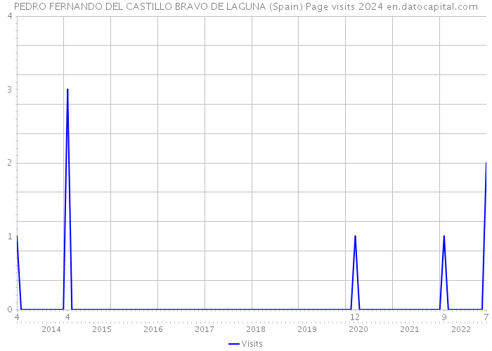 PEDRO FERNANDO DEL CASTILLO BRAVO DE LAGUNA (Spain) Page visits 2024 