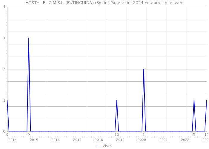 HOSTAL EL CIM S.L. (EXTINGUIDA) (Spain) Page visits 2024 