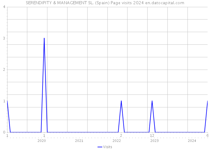 SERENDIPITY & MANAGEMENT SL. (Spain) Page visits 2024 