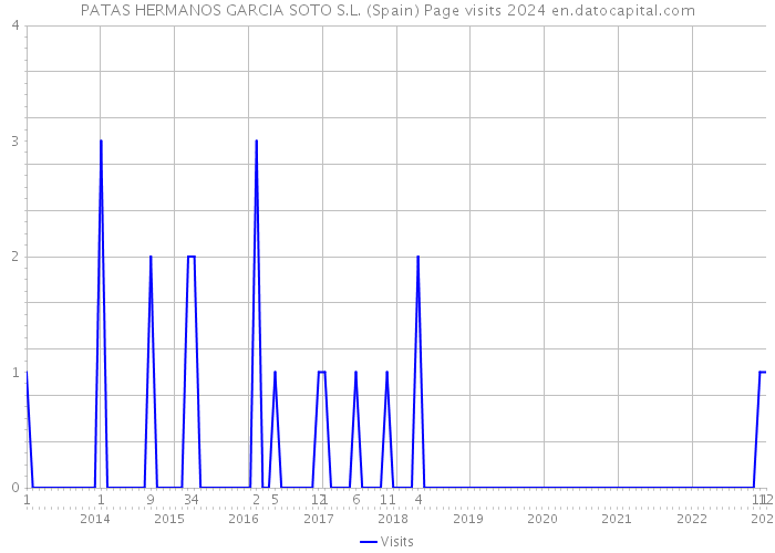 PATAS HERMANOS GARCIA SOTO S.L. (Spain) Page visits 2024 