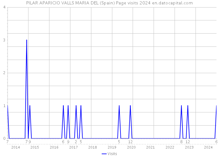 PILAR APARICIO VALLS MARIA DEL (Spain) Page visits 2024 
