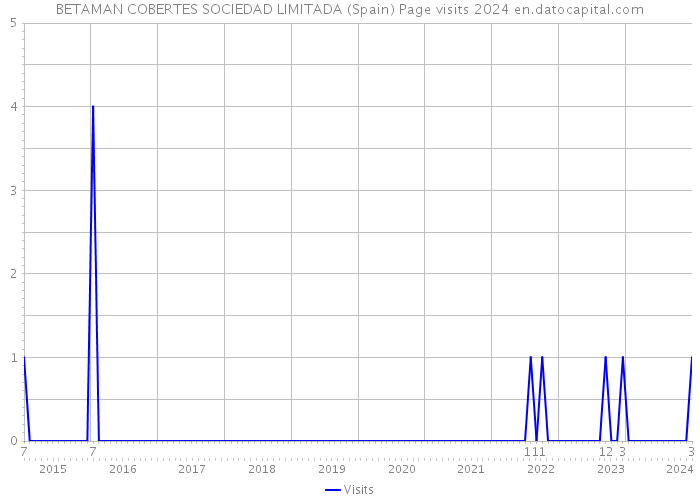 BETAMAN COBERTES SOCIEDAD LIMITADA (Spain) Page visits 2024 