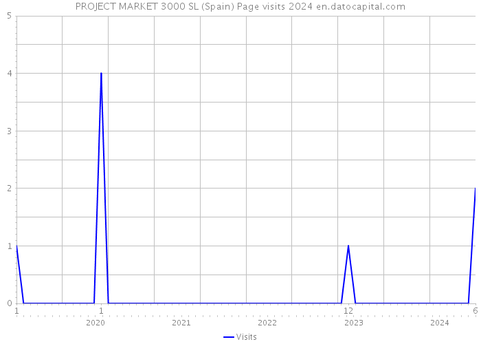 PROJECT MARKET 3000 SL (Spain) Page visits 2024 