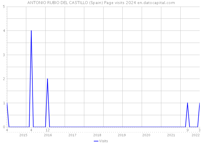ANTONIO RUBIO DEL CASTILLO (Spain) Page visits 2024 