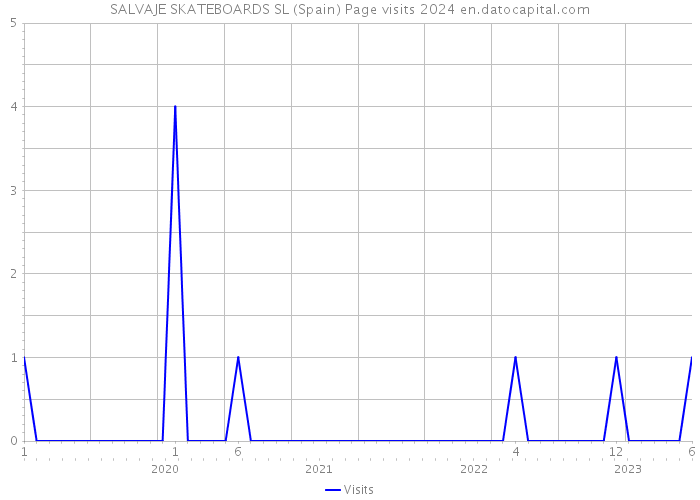 SALVAJE SKATEBOARDS SL (Spain) Page visits 2024 