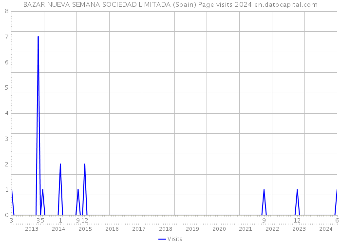 BAZAR NUEVA SEMANA SOCIEDAD LIMITADA (Spain) Page visits 2024 