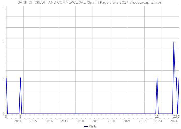 BANK OF CREDIT AND COMMERCE SAE (Spain) Page visits 2024 