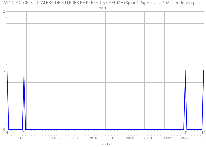 ASOCIACION BURGALESA DE MUJERES EMPRESARIAS ABUME (Spain) Page visits 2024 