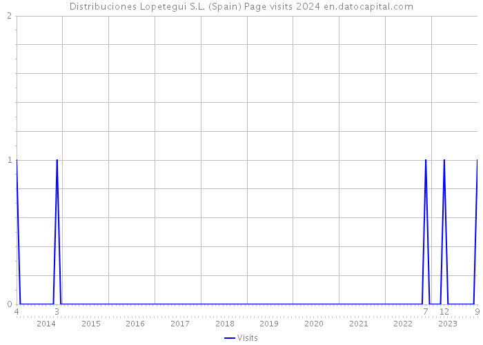 Distribuciones Lopetegui S.L. (Spain) Page visits 2024 