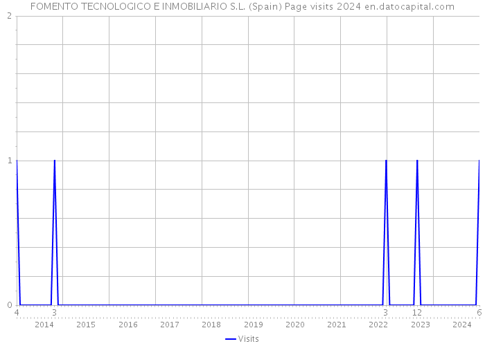 FOMENTO TECNOLOGICO E INMOBILIARIO S.L. (Spain) Page visits 2024 