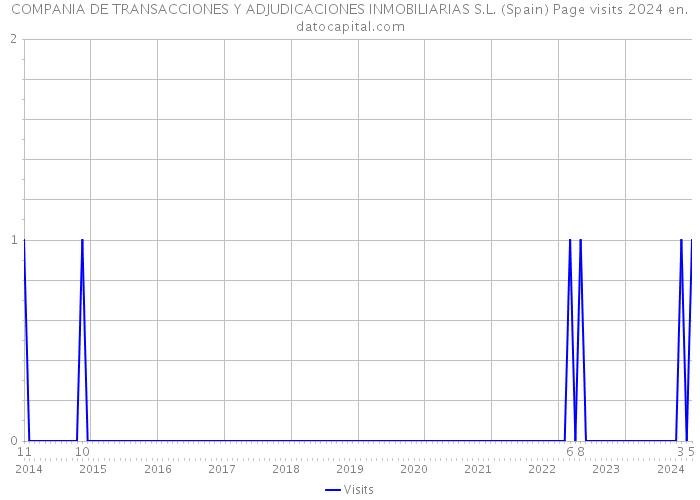 COMPANIA DE TRANSACCIONES Y ADJUDICACIONES INMOBILIARIAS S.L. (Spain) Page visits 2024 