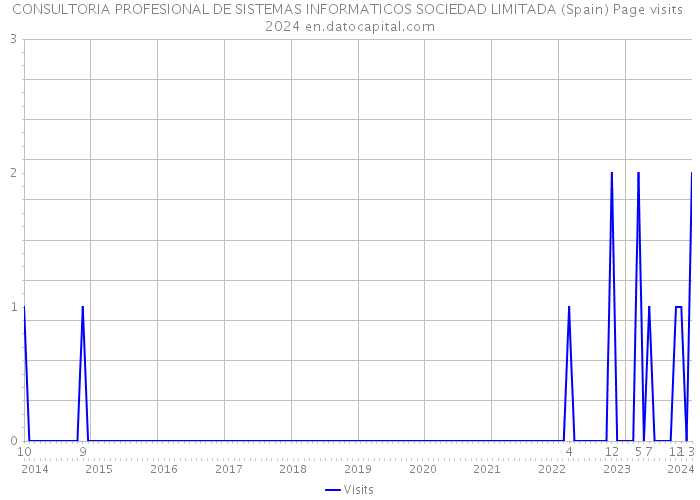 CONSULTORIA PROFESIONAL DE SISTEMAS INFORMATICOS SOCIEDAD LIMITADA (Spain) Page visits 2024 
