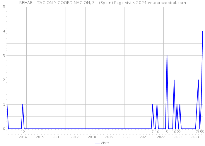 REHABILITACION Y COORDINACION, S.L (Spain) Page visits 2024 