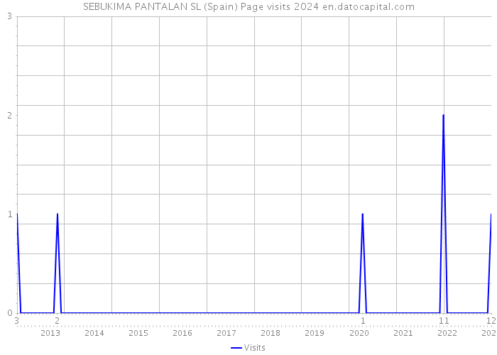 SEBUKIMA PANTALAN SL (Spain) Page visits 2024 