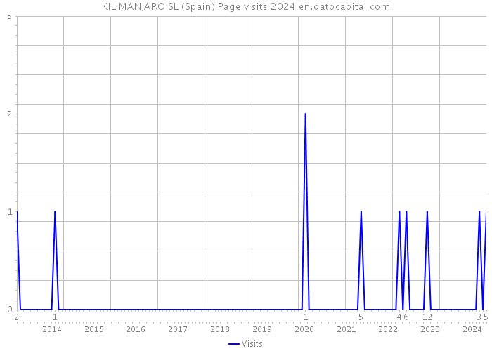 KILIMANJARO SL (Spain) Page visits 2024 