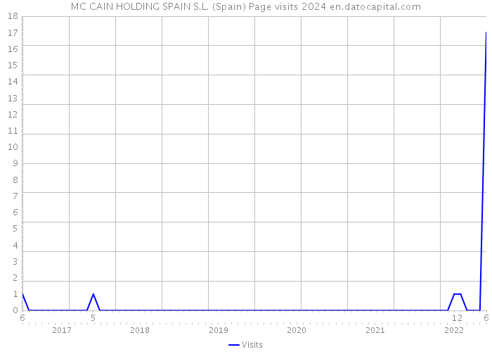 MC CAIN HOLDING SPAIN S.L. (Spain) Page visits 2024 