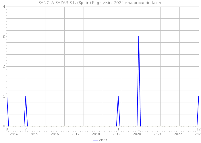 BANGLA BAZAR S.L. (Spain) Page visits 2024 