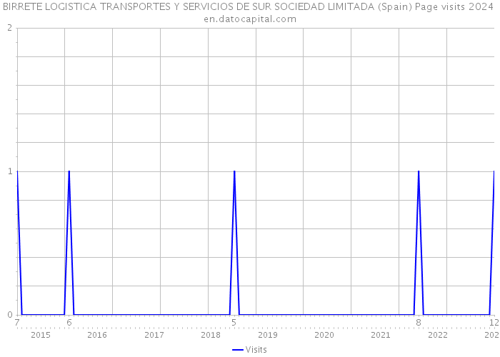 BIRRETE LOGISTICA TRANSPORTES Y SERVICIOS DE SUR SOCIEDAD LIMITADA (Spain) Page visits 2024 