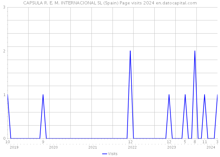 CAPSULA R. E. M. INTERNACIONAL SL (Spain) Page visits 2024 