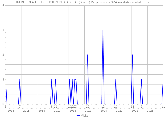 IBERDROLA DISTRIBUCION DE GAS S.A. (Spain) Page visits 2024 