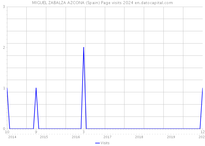 MIGUEL ZABALZA AZCONA (Spain) Page visits 2024 