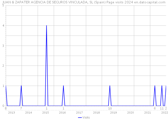 JUAN & ZAPATER AGENCIA DE SEGUROS VINCULADA, SL (Spain) Page visits 2024 