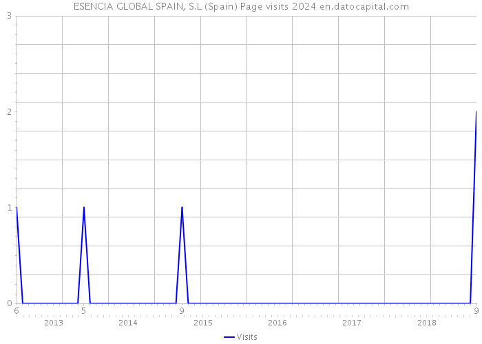 ESENCIA GLOBAL SPAIN, S.L (Spain) Page visits 2024 