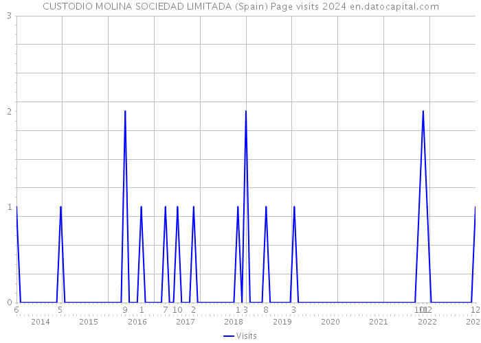 CUSTODIO MOLINA SOCIEDAD LIMITADA (Spain) Page visits 2024 