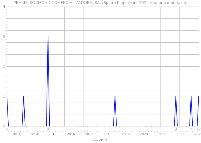 PRAXIS, SOCIEDAD COMERCIALIZADORA, SA. (Spain) Page visits 2024 