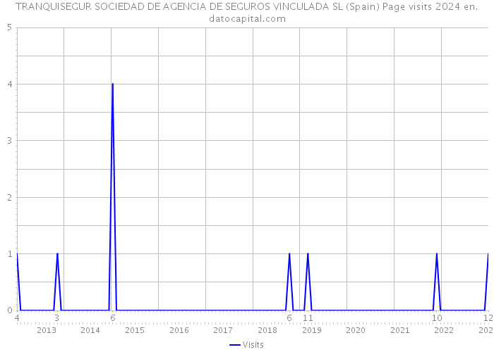 TRANQUISEGUR SOCIEDAD DE AGENCIA DE SEGUROS VINCULADA SL (Spain) Page visits 2024 