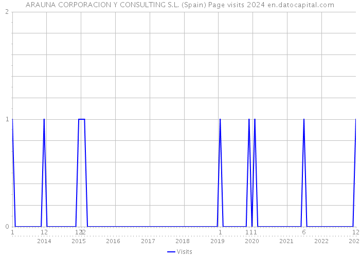 ARAUNA CORPORACION Y CONSULTING S.L. (Spain) Page visits 2024 