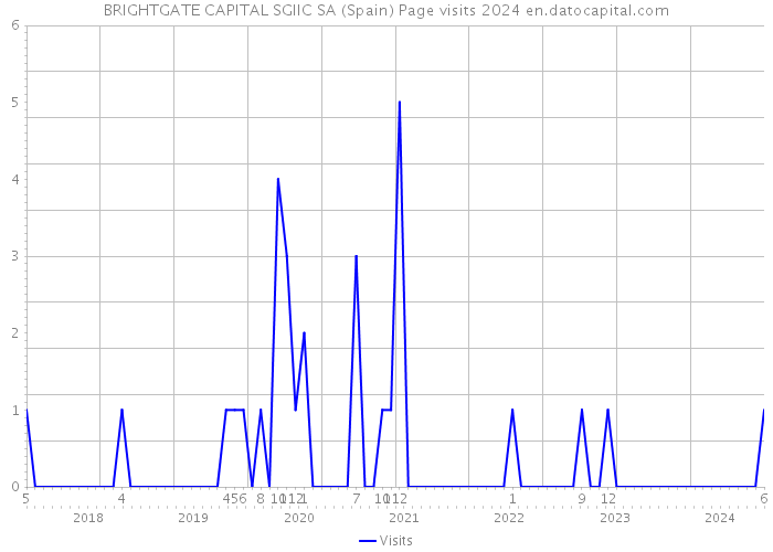 BRIGHTGATE CAPITAL SGIIC SA (Spain) Page visits 2024 