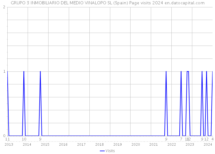 GRUPO 3 INMOBILIARIO DEL MEDIO VINALOPO SL (Spain) Page visits 2024 