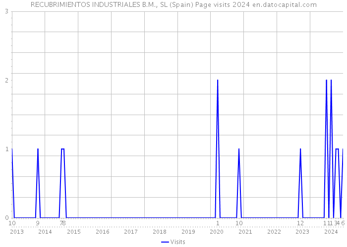 RECUBRIMIENTOS INDUSTRIALES B.M., SL (Spain) Page visits 2024 