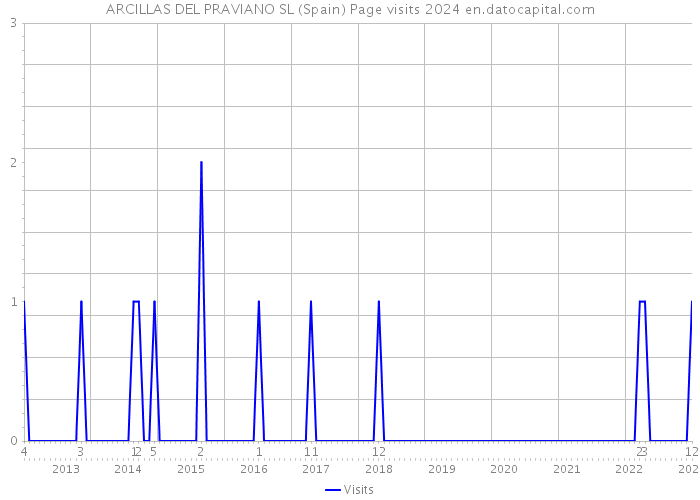 ARCILLAS DEL PRAVIANO SL (Spain) Page visits 2024 