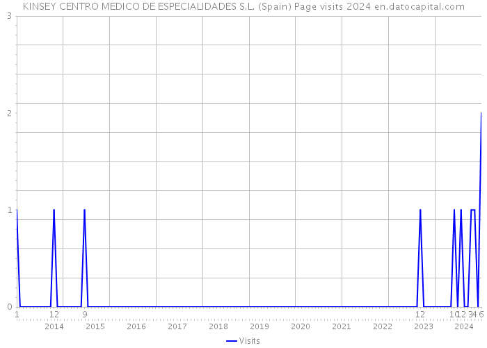 KINSEY CENTRO MEDICO DE ESPECIALIDADES S.L. (Spain) Page visits 2024 