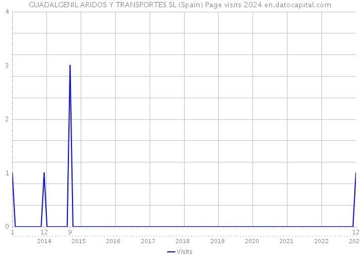 GUADALGENIL ARIDOS Y TRANSPORTES SL (Spain) Page visits 2024 