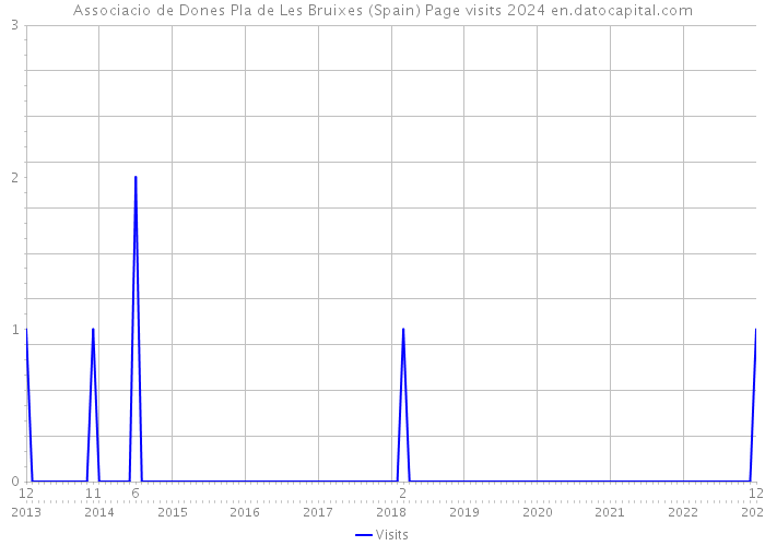 Associacio de Dones Pla de Les Bruixes (Spain) Page visits 2024 