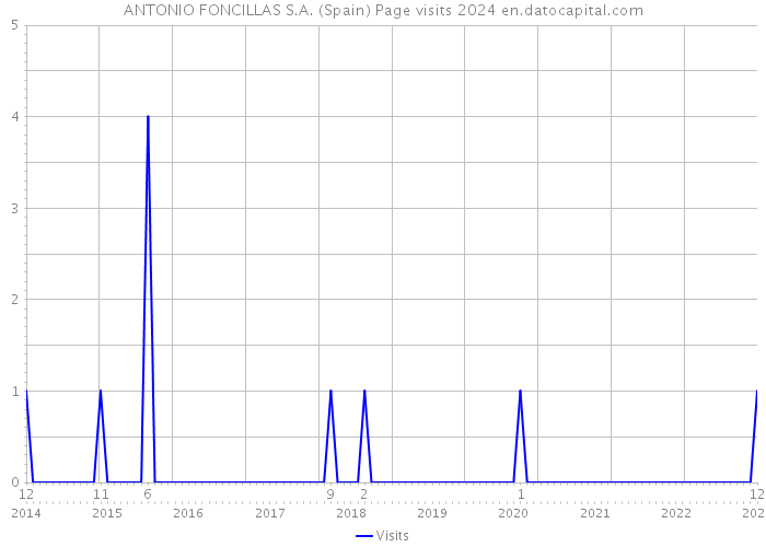 ANTONIO FONCILLAS S.A. (Spain) Page visits 2024 